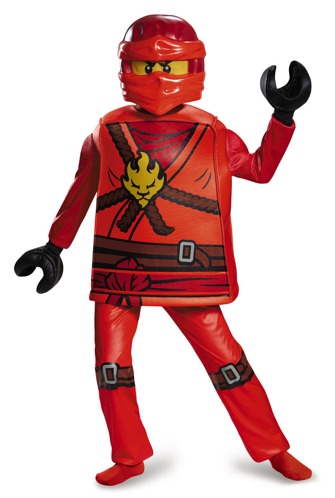 Boys Lego Ninjago Deluxe Kai Costume - Disguise Costumes & Accessories - HalloweenCostumes4U.com - Kids Costumes