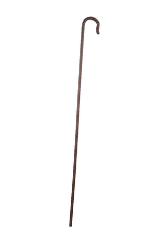 Biblical Shepherd's Cane featuring a tall, lightweight staff designed in a traditional shepherd’s crook shape, with a curved hook at the top and a straight shaft below; finished in a natural wood‑tone color with subtle texture detailing that mimics aged, hand‑carved wood, creating a simple, authentic old‑world appearance