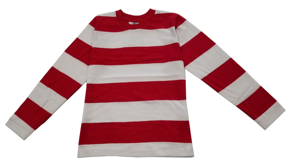 Mens Red & White Striped T-Shirt Costume