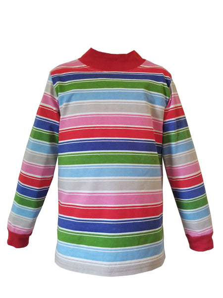 Kids Child's Play Rainbow Striped Chucky Good Guy T-Shirt Costume