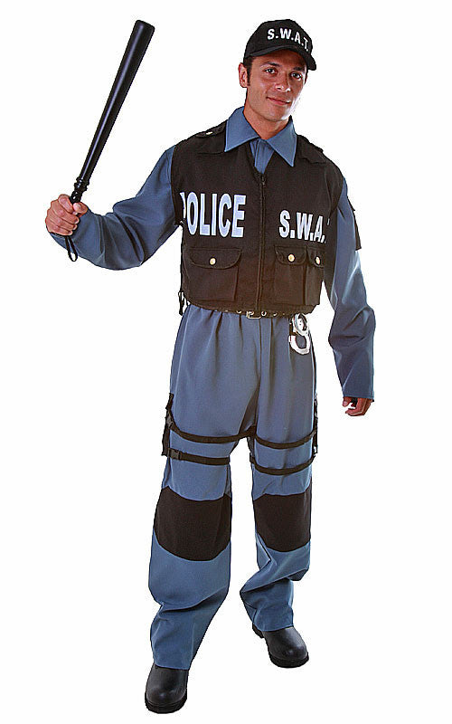 Mens SWAT Police Officer Costume - Dress Up America Costumes & Accessories - HalloweenCostumes4U.com - Adult Costumes
