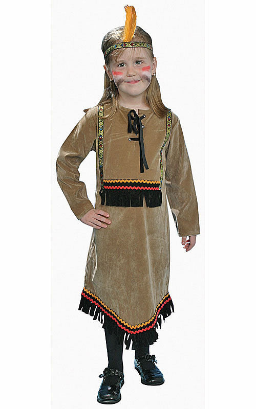 Girls Deluxe Indian Costume - Dress Up America Costumes & Accessories - HalloweenCostumes4U.com - Kids Costumes