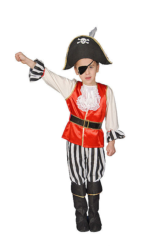 Boys Deluxe Pirate Costume - Dress Up America Costumes & Accessories - HalloweenCostumes4U.com - Kids Costumes