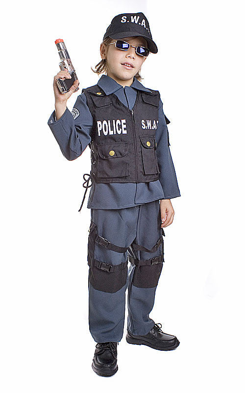 Dress Up America S.W.A.T Police Officer Costume Dress Up America S.W.A.T Police Officer Costume