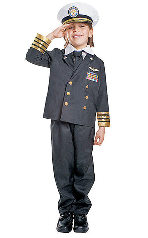 Boys Navy Admiral Costume - HalloweenCostumes4U.com - Kids Costumes