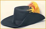 Musketeer Hat - Various Colors - Rubies Costumes & Accessories - HalloweenCostumes4U.com - Accessories