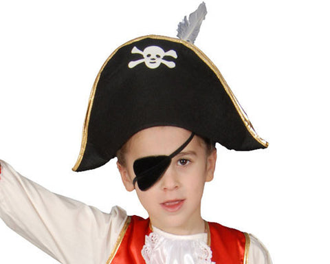 Black Pirate Hat - Dress Up America Costumes & Accessories - HalloweenCostumes4U.com - Accessories