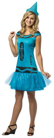 Teens Steel Blue Glitz & Glitter Crayola Crayon Dress - Imposta Costumes & Accessories - HalloweenCostumes4U.com - Adult Costumes