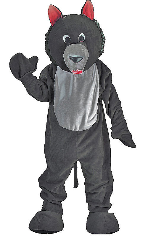 Adults Black Wolf Mascot Costume - Dress Up America Costumes & Accessories - HalloweenCostumes4U.com - Adult Costumes
