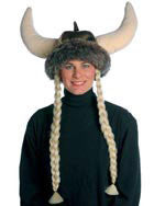 Viking Hat with Horns & Braids - Imposta Costumes & Accessories - HalloweenCostumes4U.com - Accessories