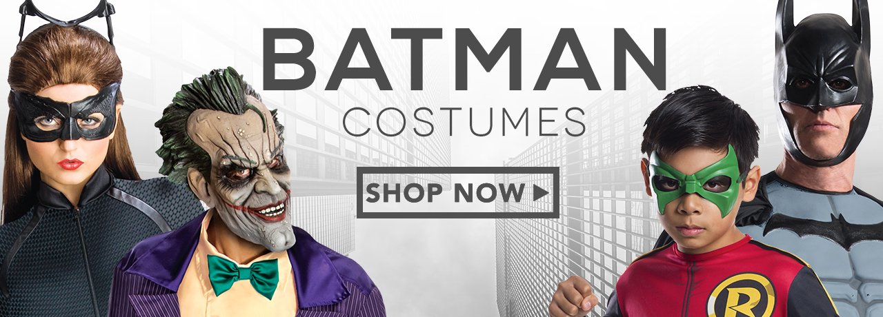 Batman Costumes & Accessories from HalloweenCostumes4U.com